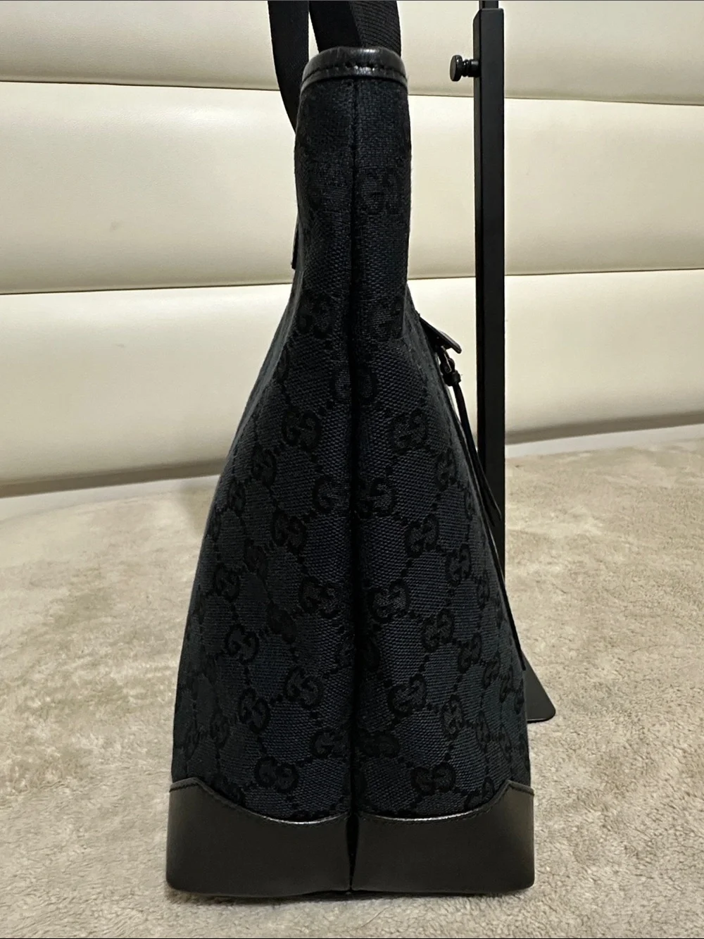 Gucci Black GG Shoulder Tote